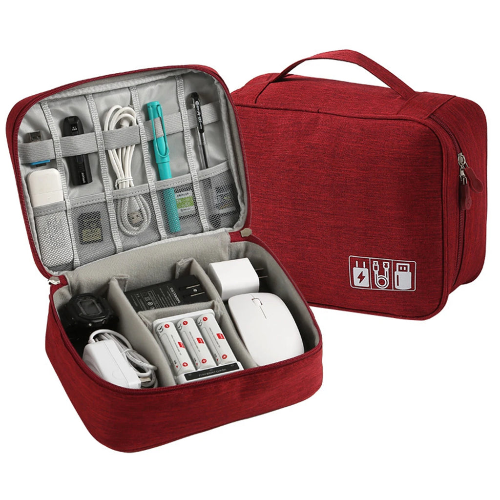 Travel Electronic Digital Storage Bag, Multifunctional High-capacity Earphones, Data Cable Protective Case, Dust Bag Travel Elec