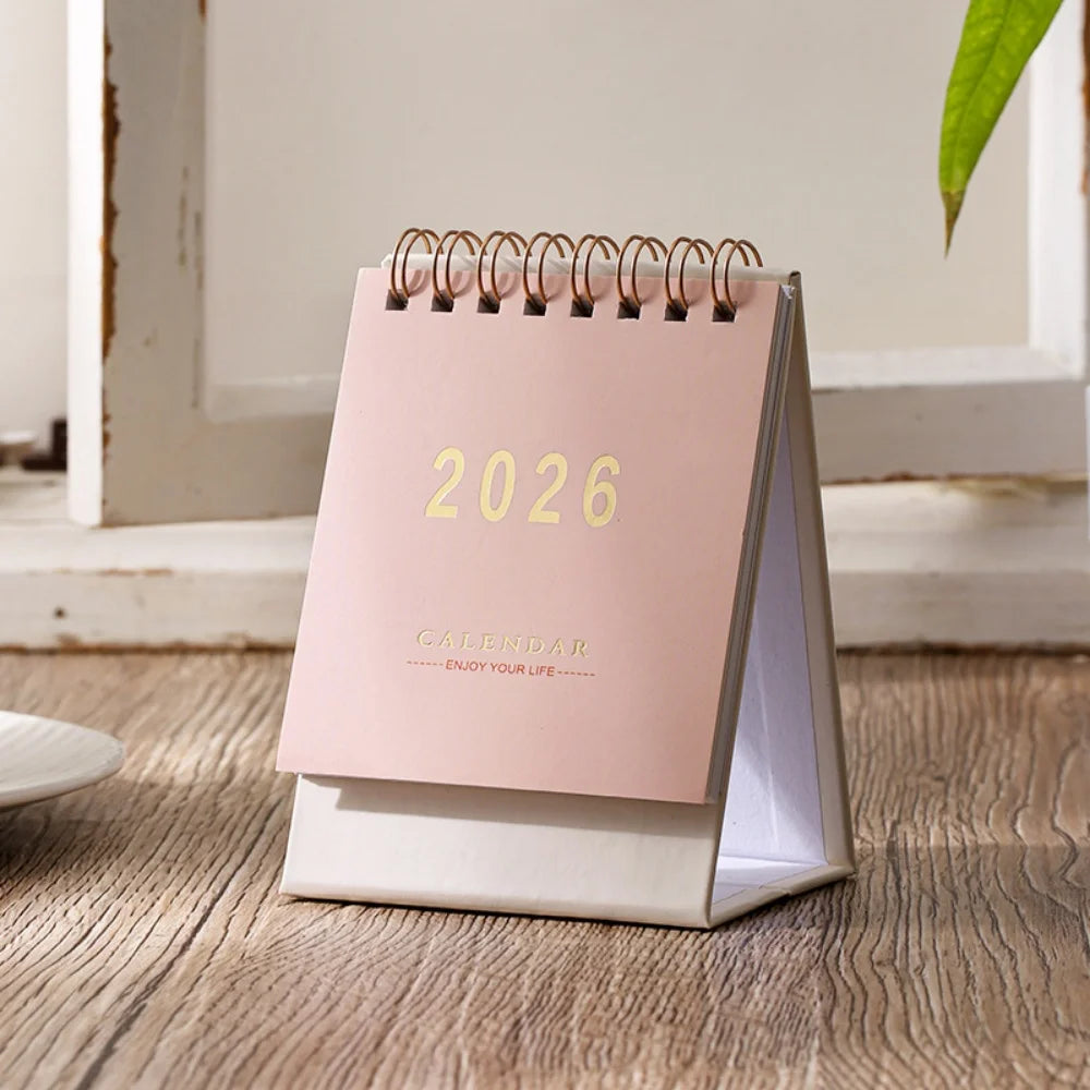 2026 Mini Morandi Color Calendar Small Desk Calendar Memo Calendar Planner Desktop Decoration & Office Stationery Supplies