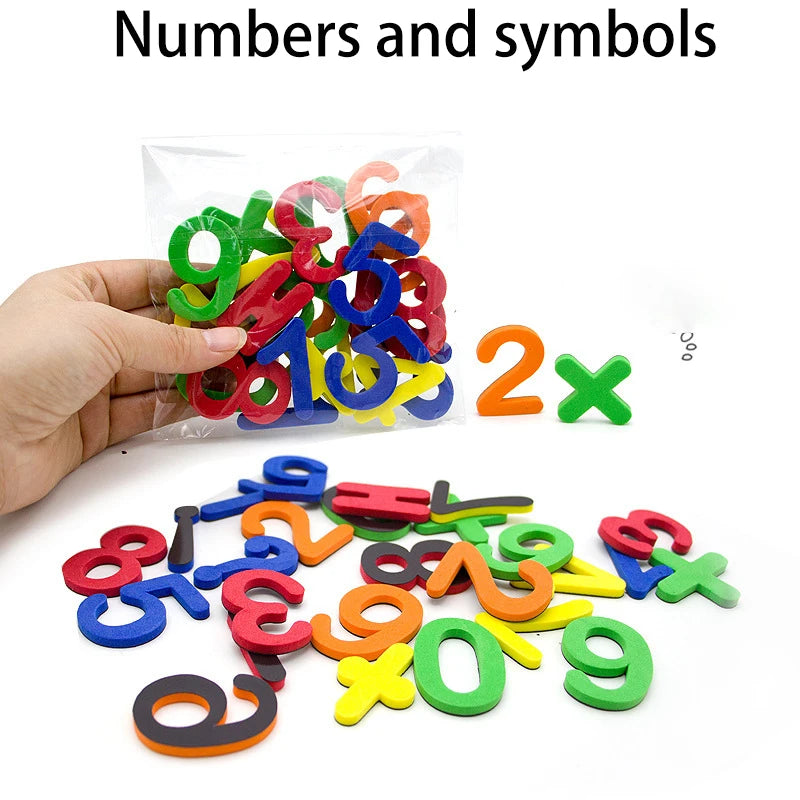 Colorful Fridge Magnets Stickers For Kids Children Letter Number Symbol Refrigerator Early Education Blackboard Magnet Stickers