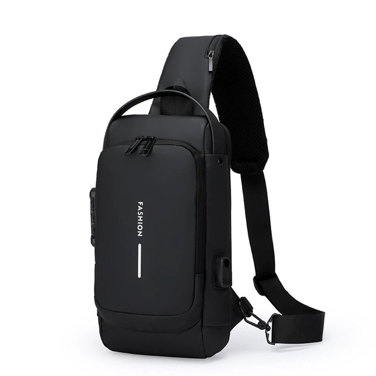 Sac à bandoulière élégant pour hommes – Tissu Oxford durable, sac de poitrine à bandoulière avec poche pour téléphone, fermeture