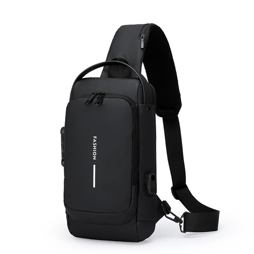 Sac à bandoulière élégant pour hommes – Tissu Oxford durable, sac de poitrine à bandoulière avec poche pour téléphone, fermeture
