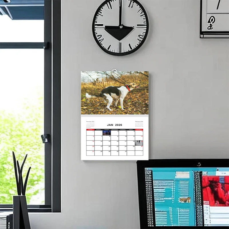 2026 Pooping Dog Calendar-Year Monthly Planner & Agenda Schedule Organizer Wall Calendar Funny Party Gag Gifts for Friends