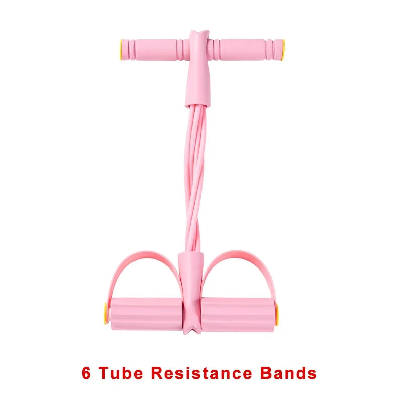 4-Level Resistance Band Tensioner with Non-Slip Handles - Home Fitness Equipment for Abdominal Muscle Training Yoga Abdominal