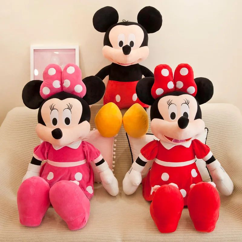 Disney 35/50cm Mickey Mouse Plush Toys Kawaii Anime Mickey Minnie Stuffed Plushies Models Decoration Doll for Kids Birthday Gift