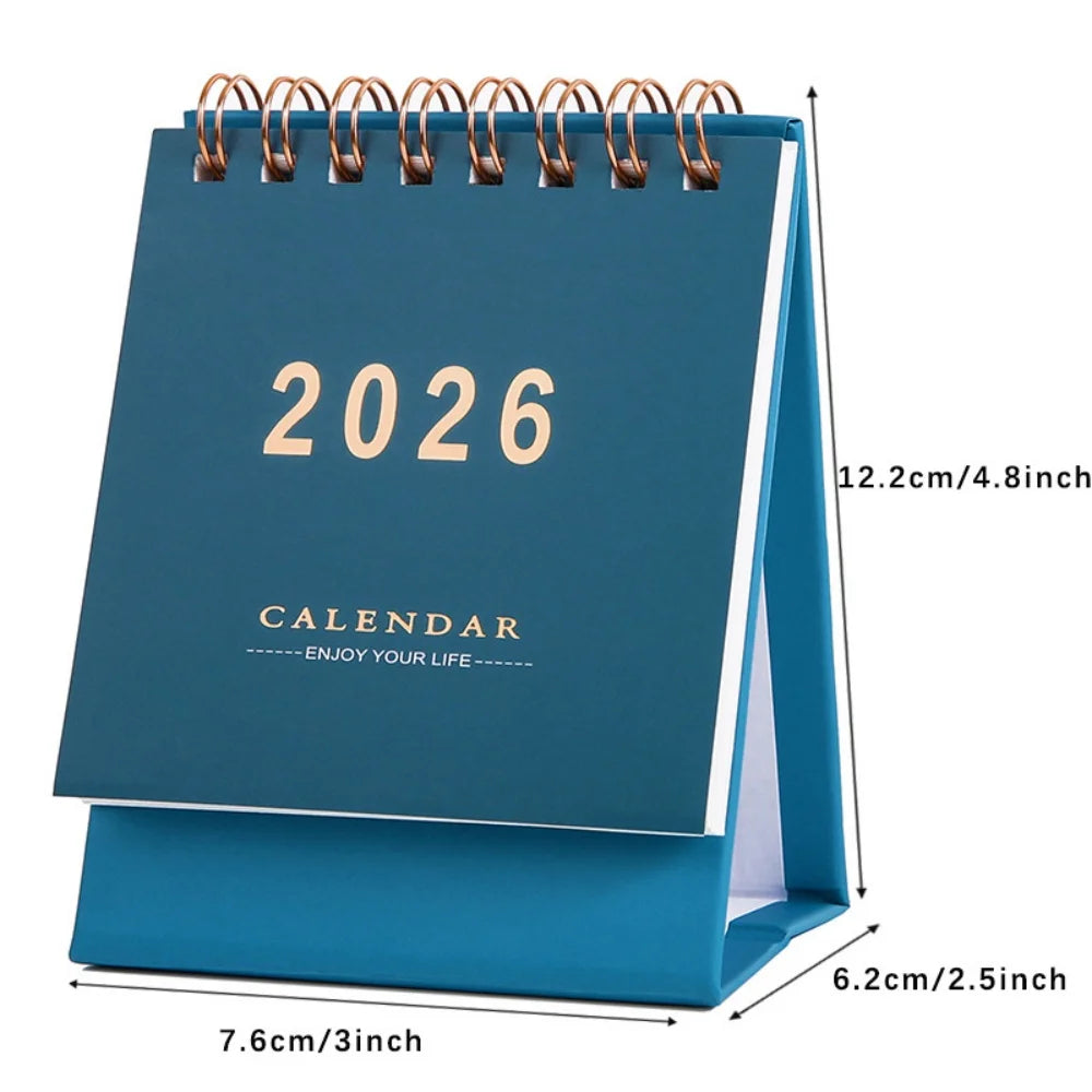 2026 Mini Morandi Color Calendar Small Desk Calendar Memo Calendar Planner Desktop Decoration & Office Stationery Supplies
