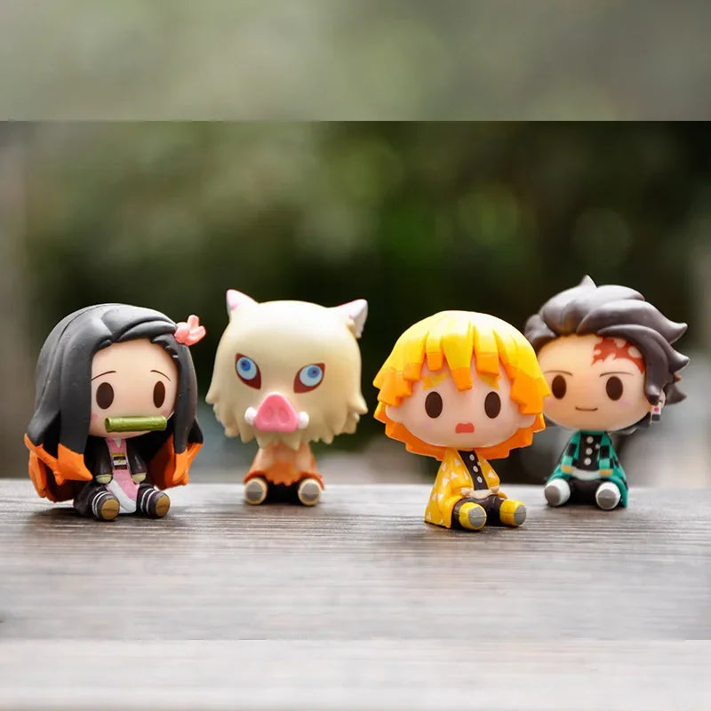 Demon Slayer Action Figure Kimetsu No Yaiba Kamado Tanjirou Nezuko Agatsuma Zenitsu Action Figure Anime Model Statue Toys Gifts