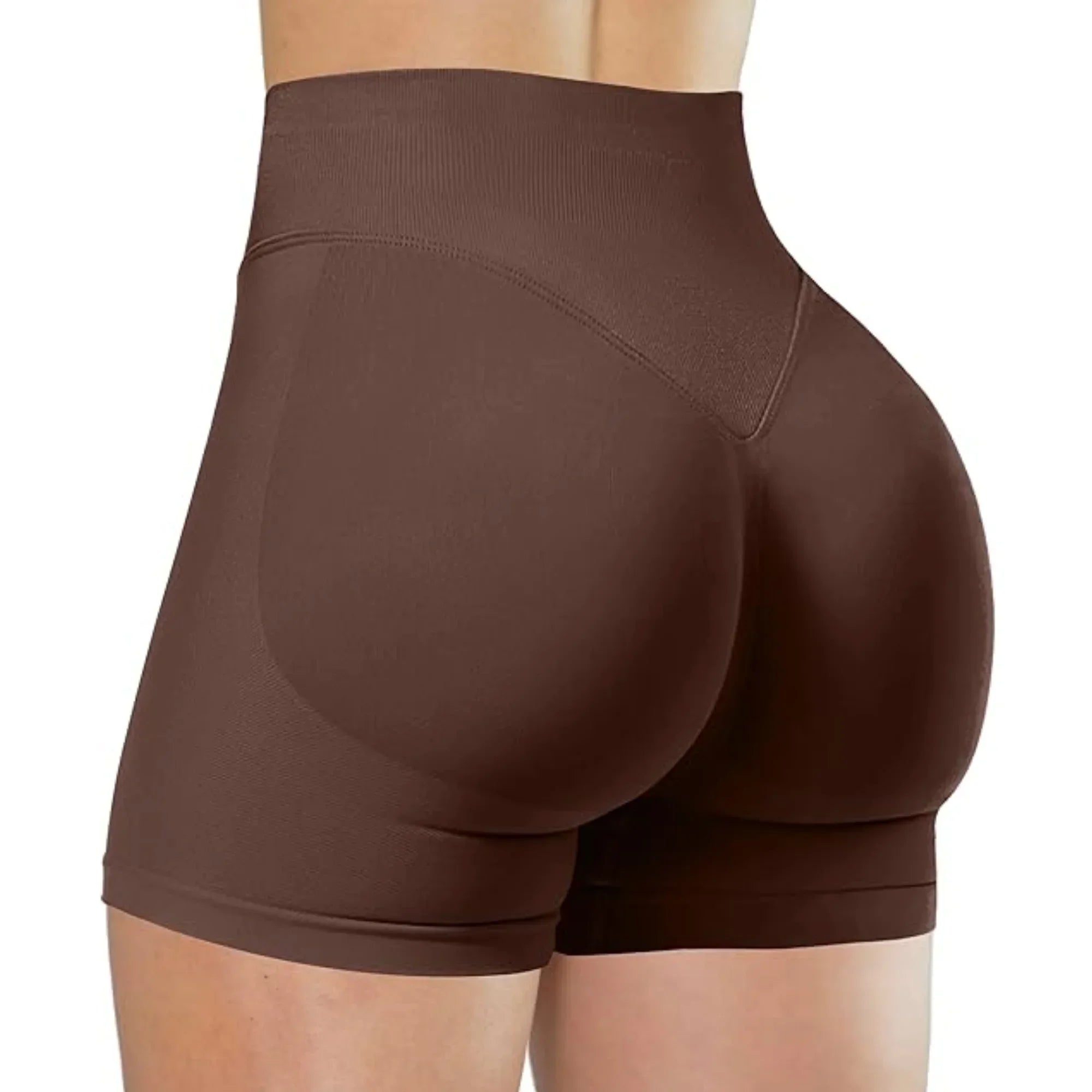 HISTELLO Sports Shorts 4.5" Women Yoga Shorts Seamless Low Waist Scrunch Bum Gym Leggings Workout Stretch Fitness Sports Shorts