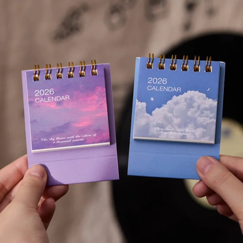 Mini 2026 Calendar Office School Supplies Calendar Desk Calendar monthly Planner Desk Accessories Decor Record Office Stationery