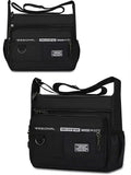 Men's cross-body bag with multi-layered pockets, adjustable shoulder strap, business single-shoulder bag