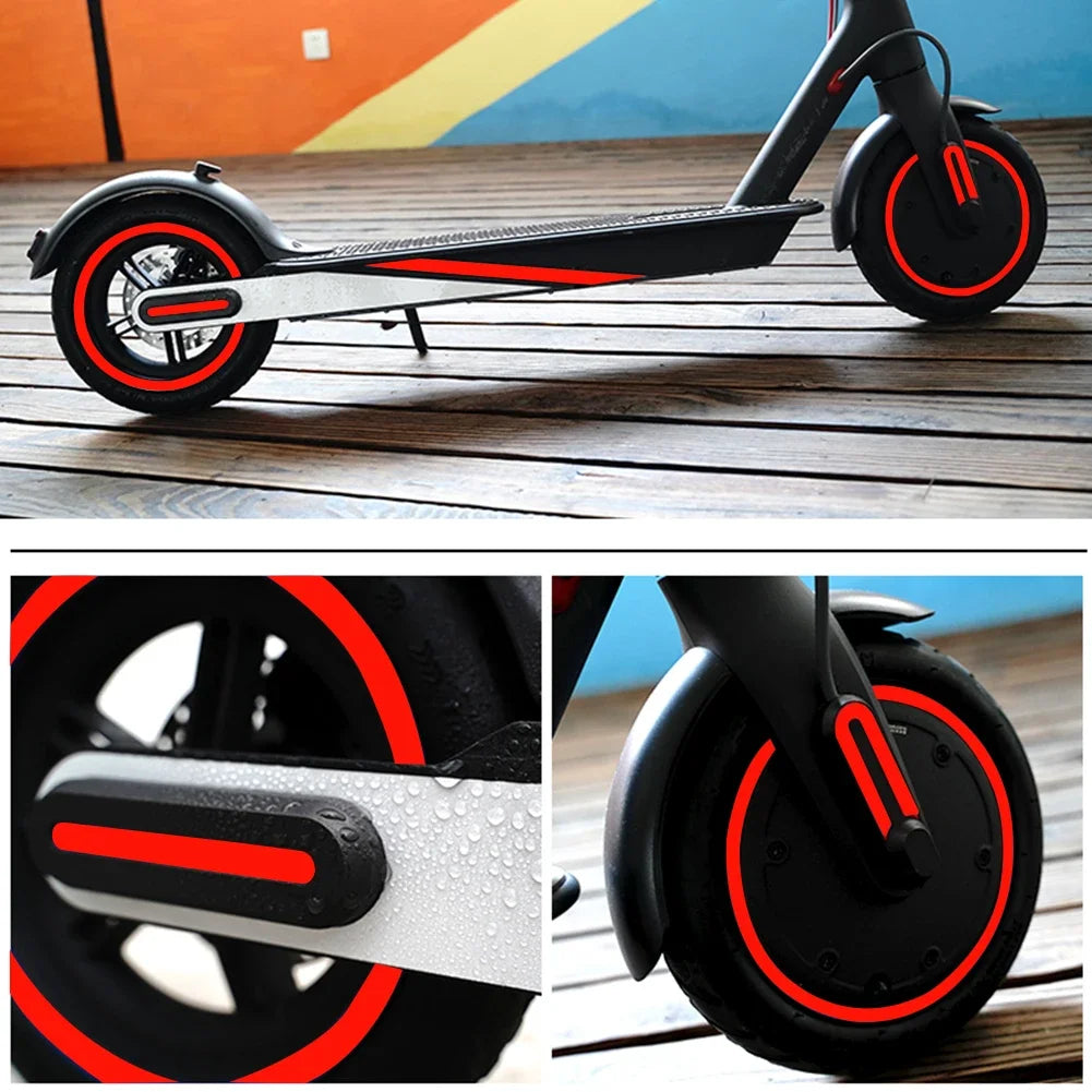 Scooter Night Riding Warning Strip Reflective PVC Scooter Decals For Xiaomi Mijia M365 Waterproof Scooter Modification Parts