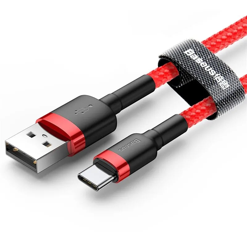 Baseus USB Type C Cable For Huawei Honor Xiaomi Samsung Super Charge Fast Charging USB C Charger Data Cable Wire Cord