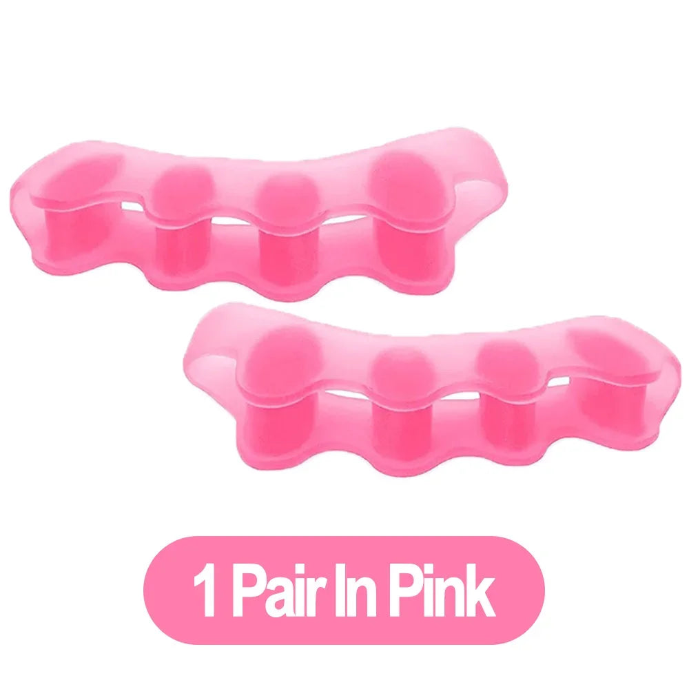 Silicone Toe Separators Correcting Bunions and Restoring Toes Toe Spreaders Toe Straightener for Overlapping Toes Foot Care Tool