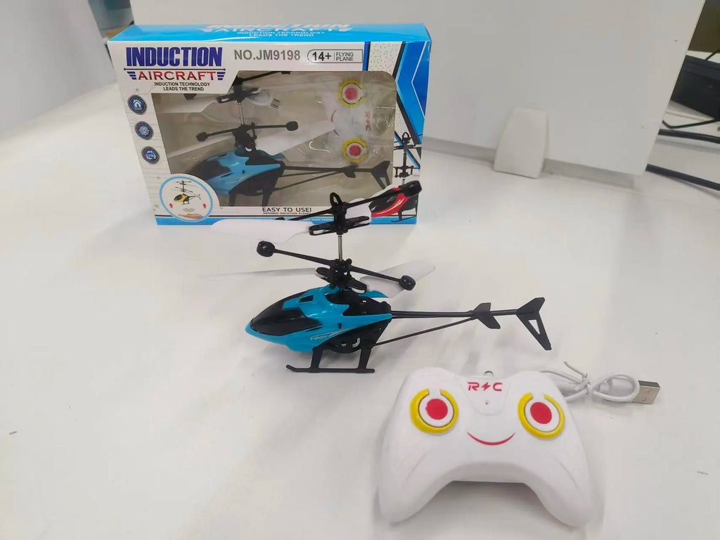 Rechargeable Mini RC Drone Remote Safe Fall-resistant RC Helicopters Drone ChildrenToys(No remote control battery)