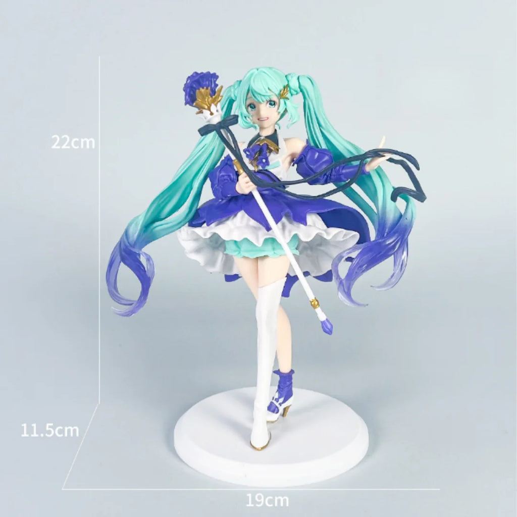 Hatsune Miku Desktop Cute Action Figure 11cm Neko T-Shirt Ver. Anime Figurine Kawaii Girl Model Toy Gift