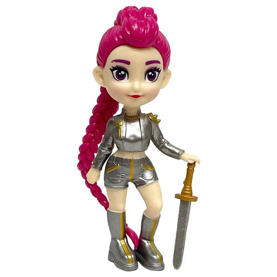Hot Anime Figure K-pop Demon Hunters with Box Kawaii Boys Girls Gifts For Kids Fans Halloween Christmas Figure Decorative Gifts