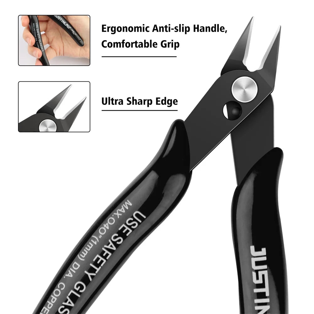 2Pcs Mini Nose Cutting Plier Electrical Wire Cable Cutter  Metal Side Snips Flush Pliers Convenient Durable Tool