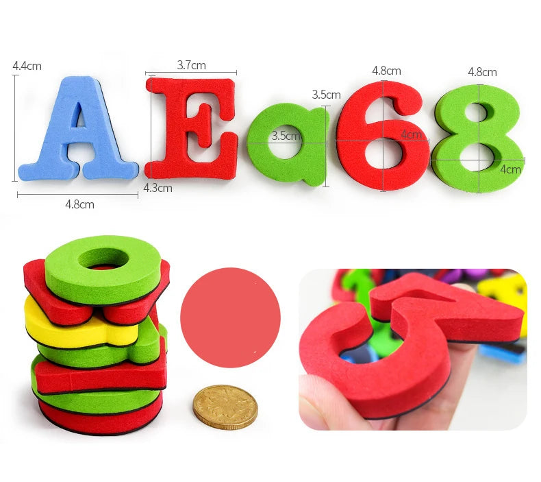 Colorful Fridge Magnets Stickers For Kids Children Letter Number Symbol Refrigerator Early Education Blackboard Magnet Stickers