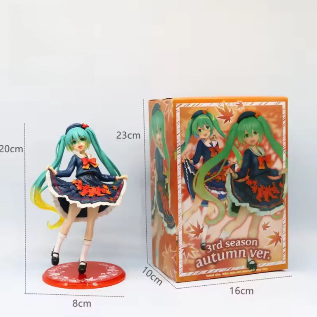 Hatsune Miku Desktop Cute Action Figure 11cm Neko T-Shirt Ver. Anime Figurine Kawaii Girl Model Toy Gift