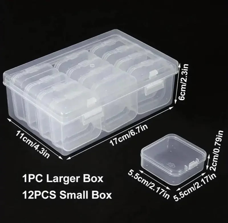 DIY Diamond Painting Embroidery Storage Box, Nail Art Jewelry Rhinestone Mosaic Storage Container, Multifunctional Storage Box