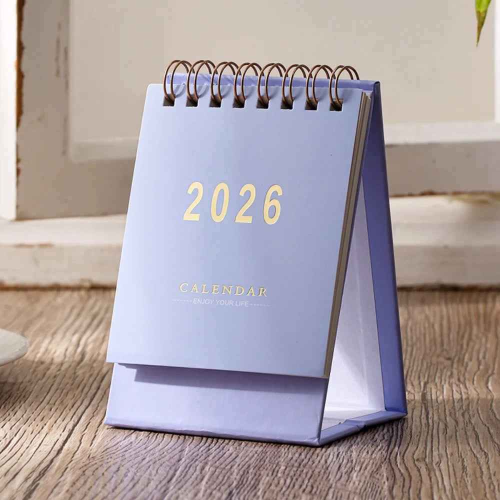 2026 Mini Morandi Color Calendar Small Desk Calendar Memo Calendar Planner Desktop Decoration & Office Stationery Supplies