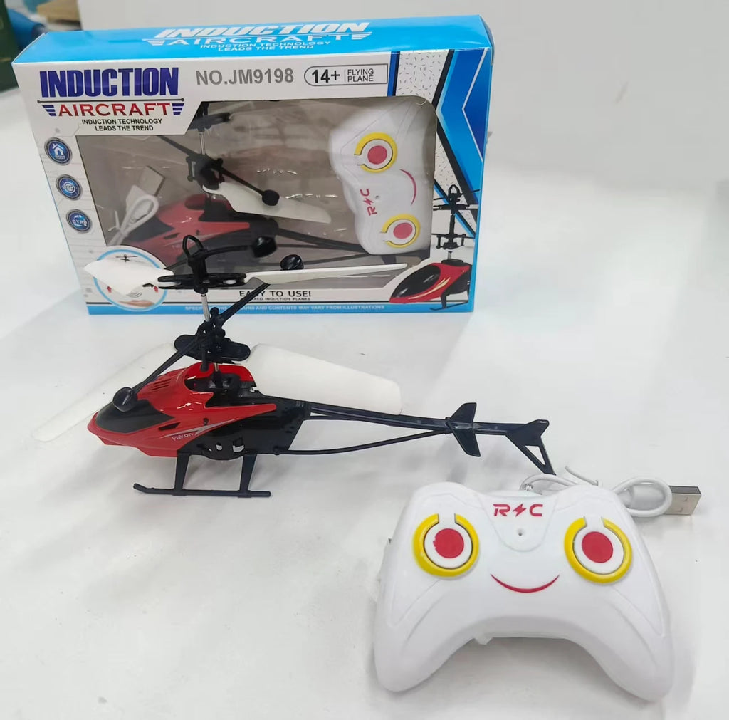Rechargeable Mini RC Drone Remote Safe Fall-resistant RC Helicopters Drone ChildrenToys(No remote control battery)