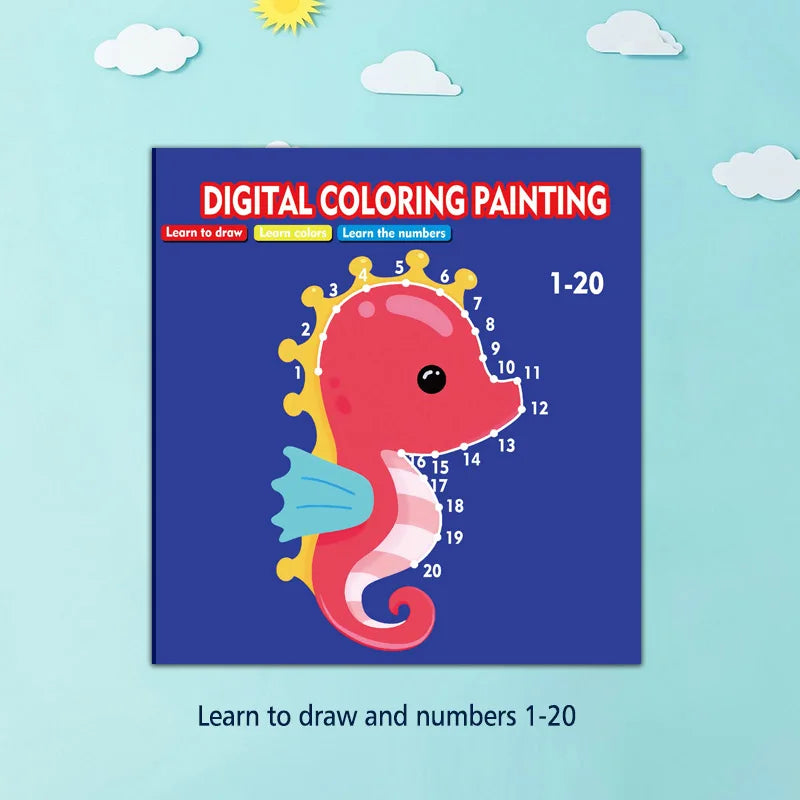 Line drawing, children's doodle books, learning numbers, early education to improve grades, fun drawing games, holiday gifts