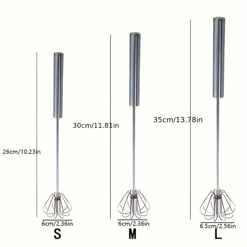 Baking Tool Whisk Stainless Steel Thickened Mixer Semi-Automatic Egg Beater Manual Mini Silicone Whisk
