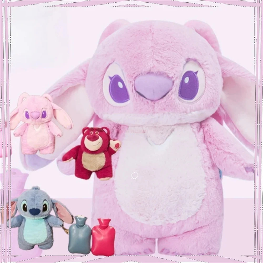 Anime Hobby Stitch Winter Extra Large Plush Hot Water Bottle Women's Home Water Filling Hand Warmer Gift for Girlfriend