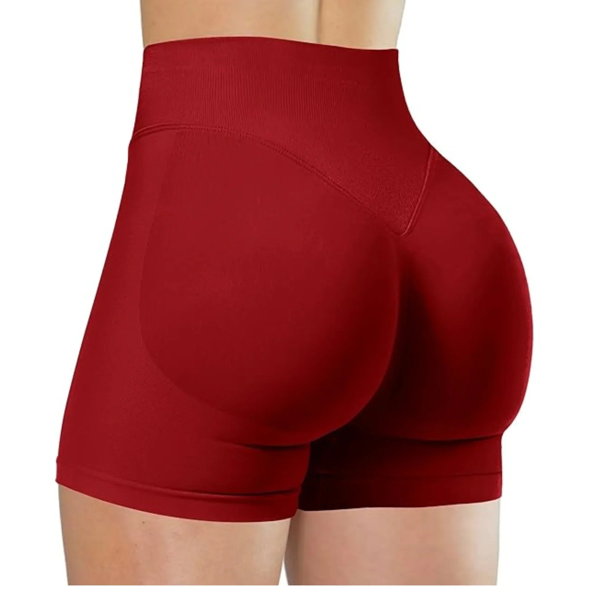 HISTELLO Sports Shorts 4.5" Women Yoga Shorts Seamless Low Waist Scrunch Bum Gym Leggings Workout Stretch Fitness Sports Shorts