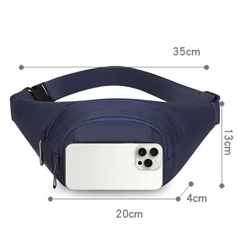 Men's Large Capacity Fitness Waist Pack Portable Anti Theft Ultra Thin Small Chest Bag Sports Outdoor Leisure Running Waist Bag
