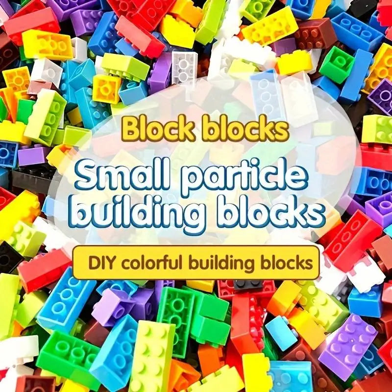1000PCS Bulk Building Blocks Creative Educational Toys for Kids STEM Learning Bricks Construction  Free random color soleplate