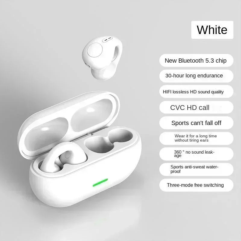 New T75 Bluetooth 5.3 Earphones - Waterproof Sports Headphones with HiFi Stereo Sound