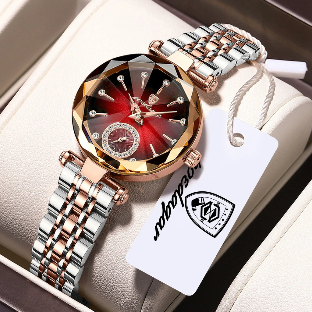 POEDAGAR Luxury Ladies Wristwatch Waterproof Stainless Steel Quartz Elegant Watches For Woman Simple Casual Dress Women's Watch