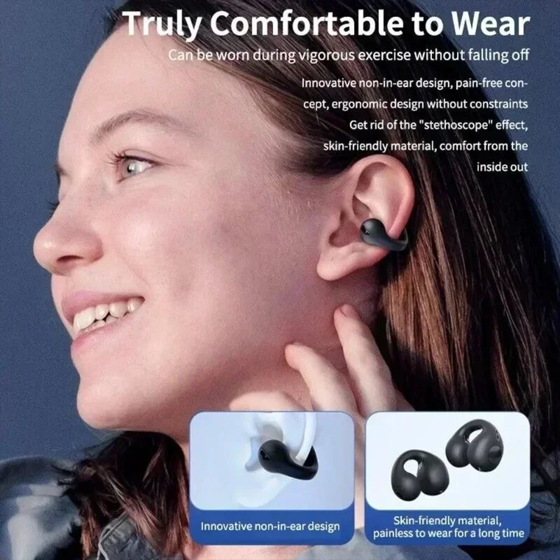 New T75 Bluetooth 5.3 Earphones - Waterproof Sports Headphones with HiFi Stereo Sound