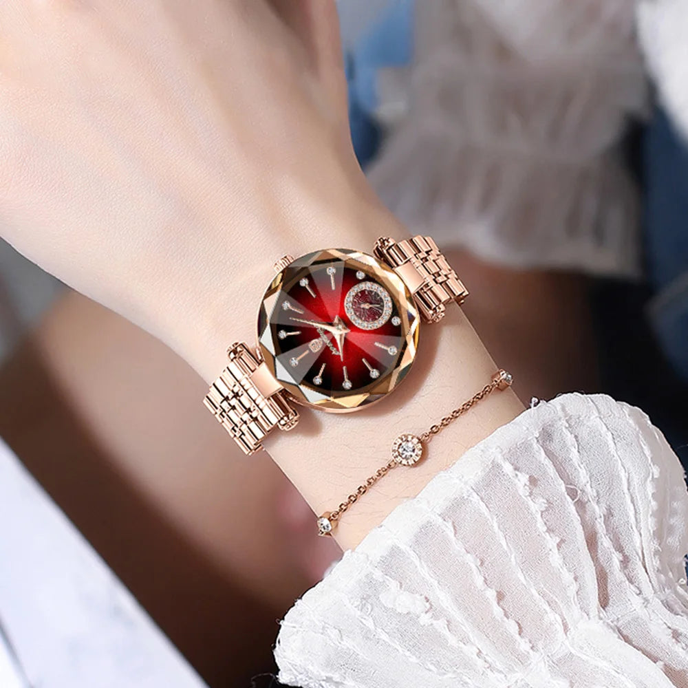 POEDAGAR Luxury Ladies Wristwatch Waterproof Stainless Steel Quartz Elegant Watches For Woman Simple Casual Dress Women's Watch