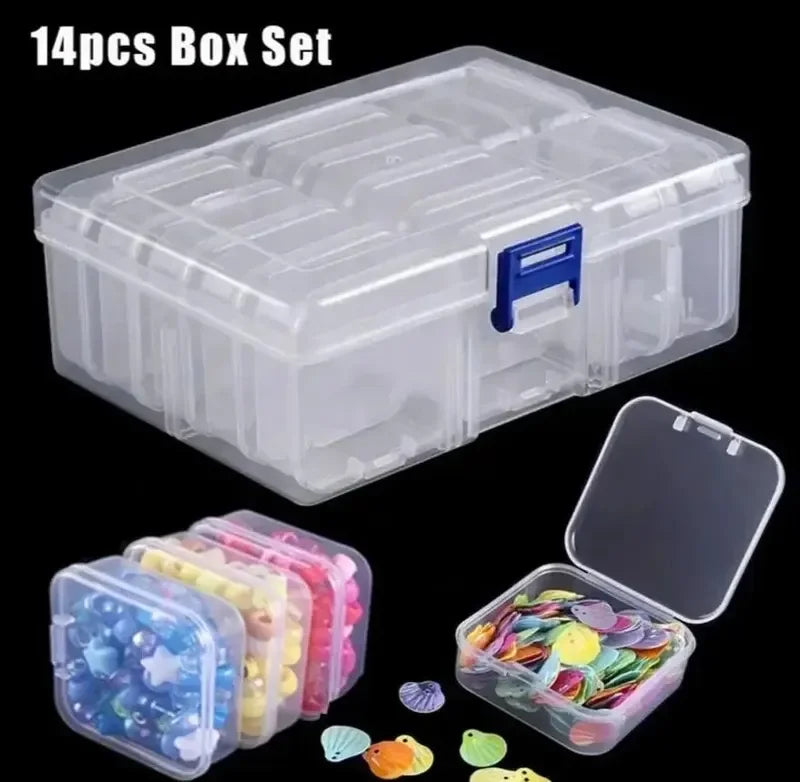 DIY Diamond Painting Embroidery Storage Box, Nail Art Jewelry Rhinestone Mosaic Storage Container, Multifunctional Storage Box