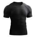 Fitness clothes men's outdoor sports quick drying short sleeved t-shirt training pro running stretch tight fitting clothes yoga