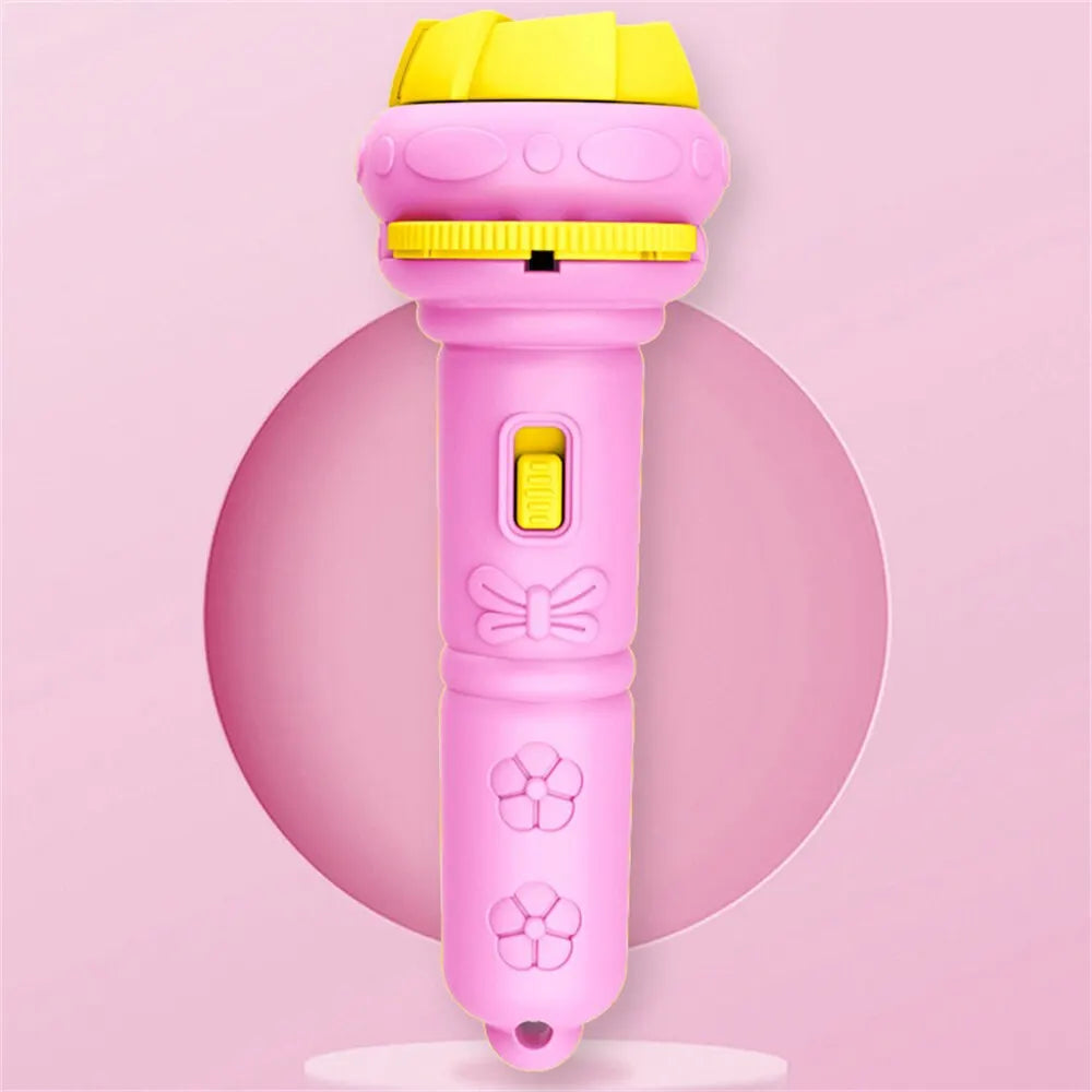 Kids Projector Flashlight with 10 Cards 80 Images Cartoon Night Light Projector Toy for Kids Bedtime Story Education Gift