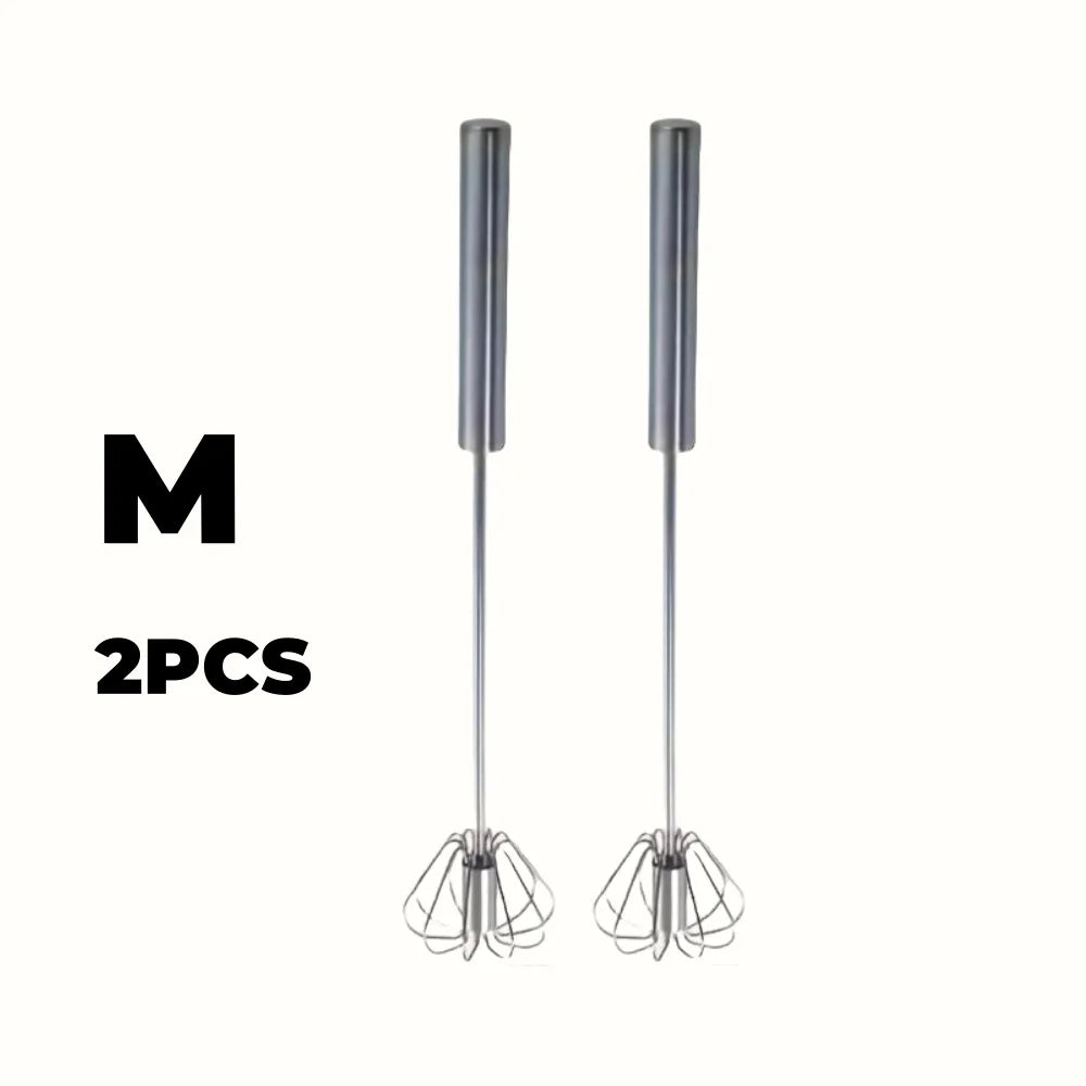 Baking Tool Whisk Stainless Steel Thickened Mixer Semi-Automatic Egg Beater Manual Mini Silicone Whisk