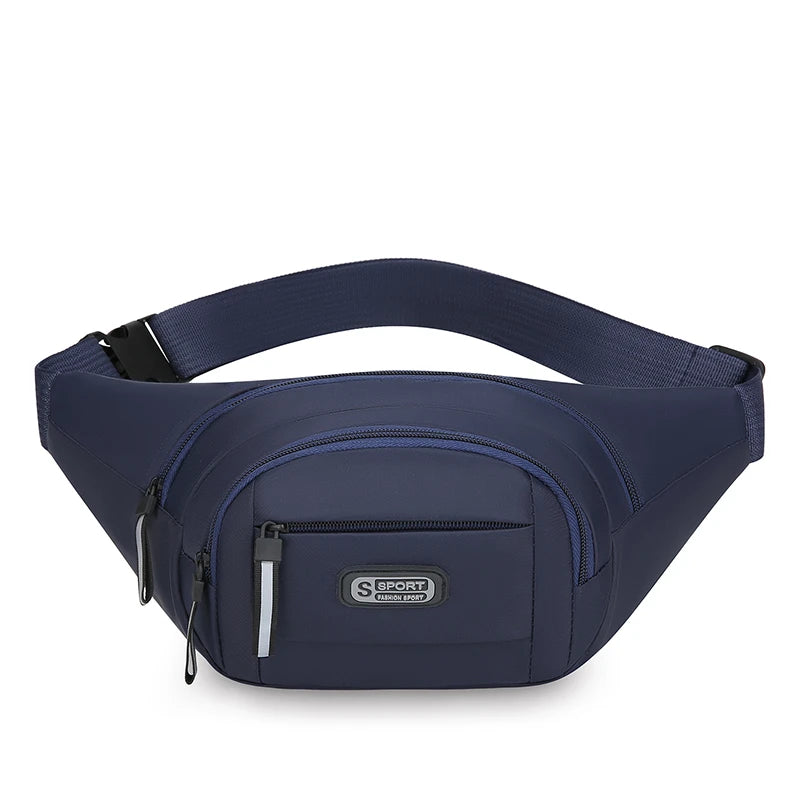 Men's Large Capacity Fitness Waist Pack Portable Anti Theft Ultra Thin Small Chest Bag Sports Outdoor Leisure Running Waist Bag