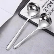 Soup Spoon Stainless Steel Creative Durable Thickening Spoon Home Kitchen Essential Tools Comfortable Long Handle Small Spoon