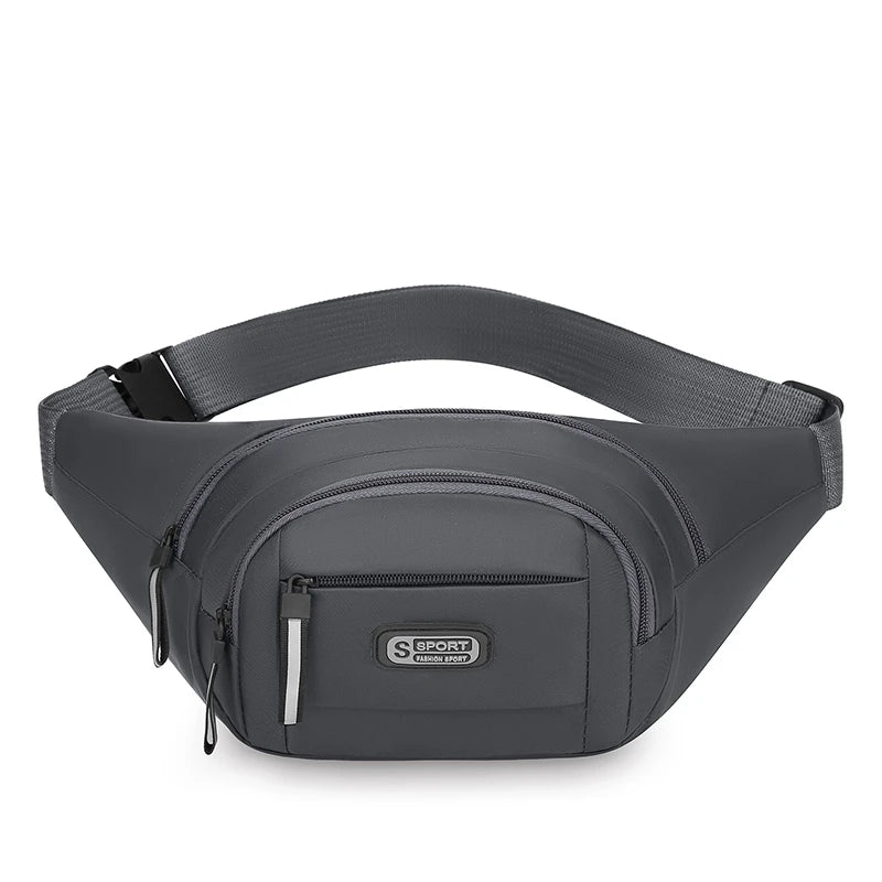Men's Large Capacity Fitness Waist Pack Portable Anti Theft Ultra Thin Small Chest Bag Sports Outdoor Leisure Running Waist Bag