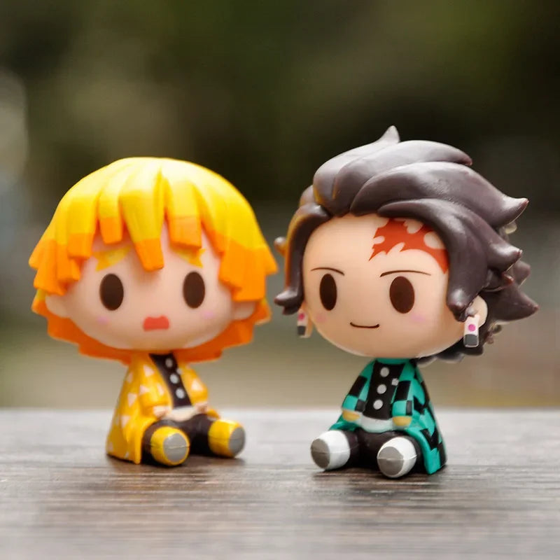 Demon Slayer Action Figure Kimetsu No Yaiba Kamado Tanjirou Nezuko Agatsuma Zenitsu Action Figure Anime Model Statue Toys Gifts
