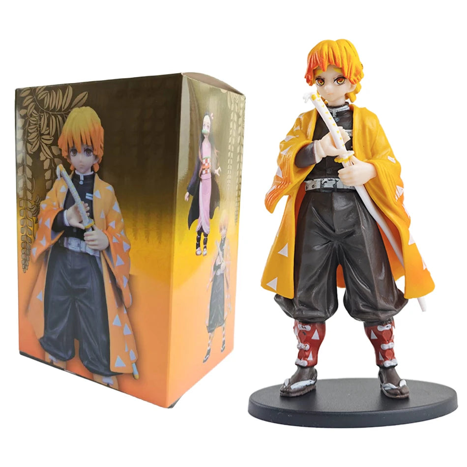 Anime Demon Slayer Kimetsu no Yaiba Figure Kamado Tanjirou Action Figure Agatsuma Zenitsu Nezuko Warrior PVC Model Toys