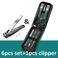 6-9 Pcs Manicure Set With Leather Case Professional Foot And Face Care Tool Kits Stainless Steel Nail Clipper Sets Gift