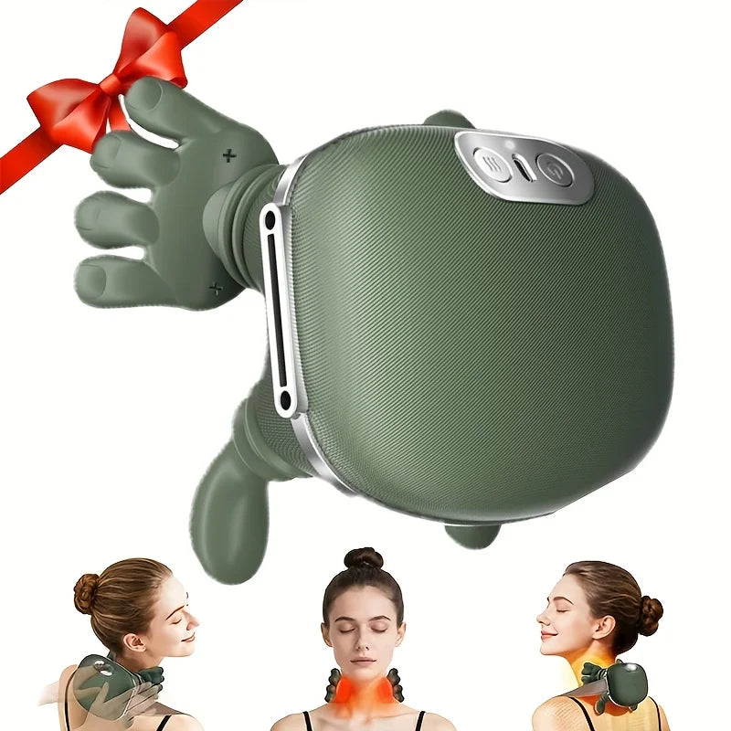Bionic Neck Shoulder Massager Multifunctional 3-Level Cervical Massage Electric Heating Kneading Muscles Massage  Neck Waist Leg