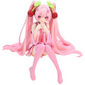 Hot Hatsune Miku Anime figure Pink dress PVC model action toys Cherry pink cherry blossom decoration collect gifts