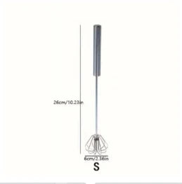 Baking Tool Whisk Stainless Steel Thickened Mixer Semi-Automatic Egg Beater Manual Mini Silicone Whisk