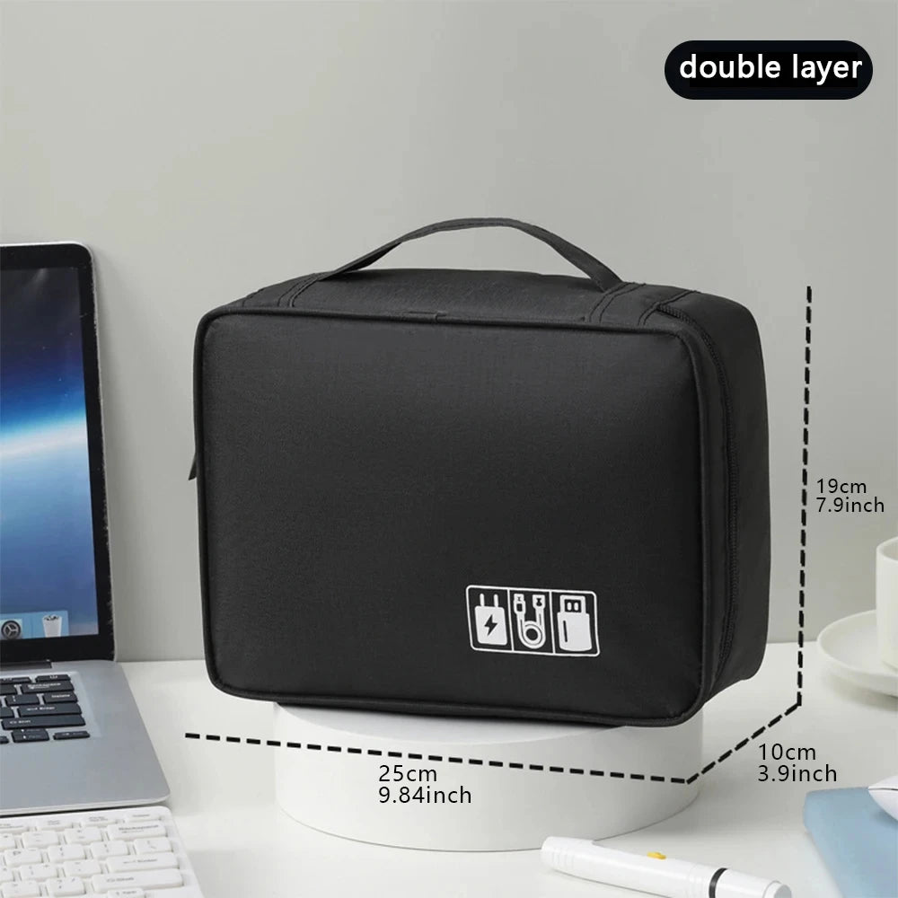 Travel Electronic Digital Storage Bag, Multifunctional High-capacity Earphones, Data Cable Protective Case, Dust Bag Travel Elec