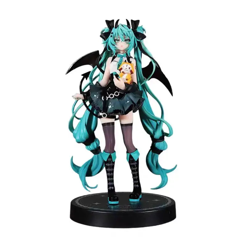 Anime Hatsune Miku 19CM Little Devil Raccoon Action Figure Model Toys Cute Action Model PVC Collection Desktop Accessories Gift